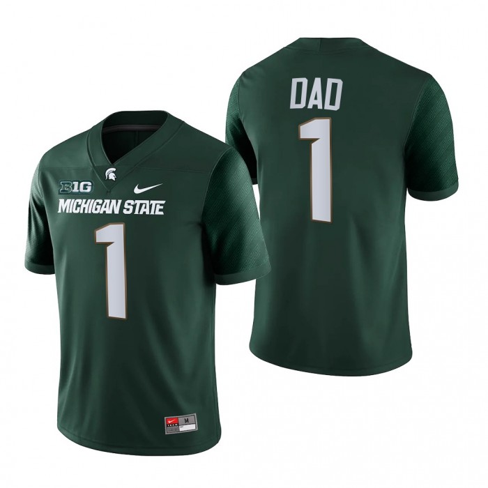 2022 Fathers Day Gift Michigan State Spartans Greatest Dad Jersey Green