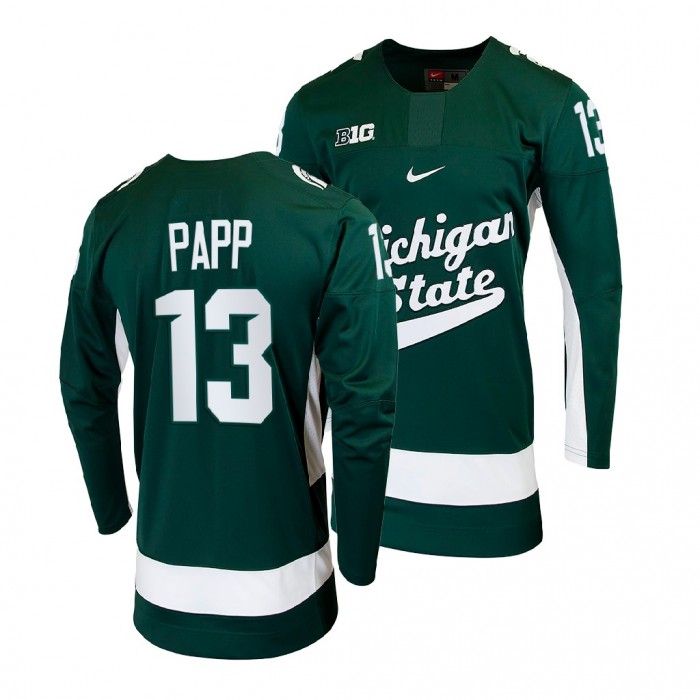 Michigan State Spartans Kristof Papp Green College Hockey Hockey Jersey