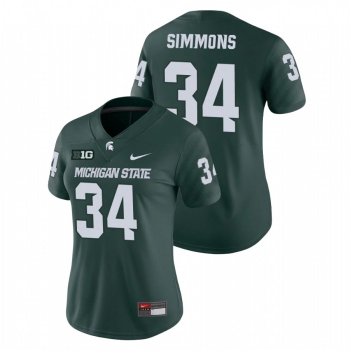 Antjuan Simmons Michigan State Spartans Game Green College Football Jersey