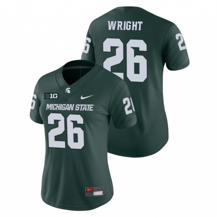 Brandon Wright Michigan State Spartans Game Green College Football Jersey