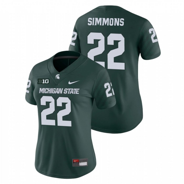 Jordon Simmons Michigan State Spartans Game Green College Football Jersey