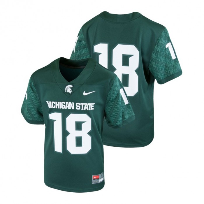Youth Michigan State Spartans Green College Football Team Replica Jersey