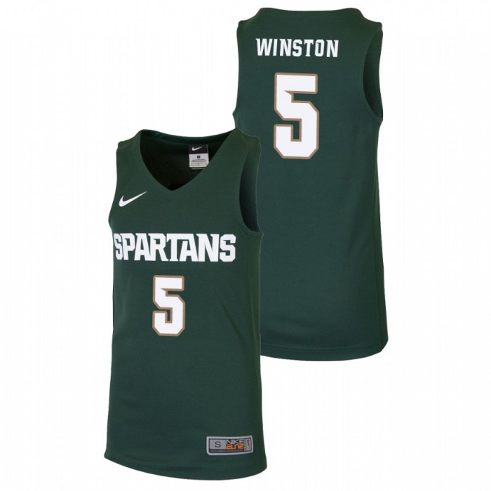 Youth Michigan State Spartans College Basketball Green Cassius Winston Replica Jersey