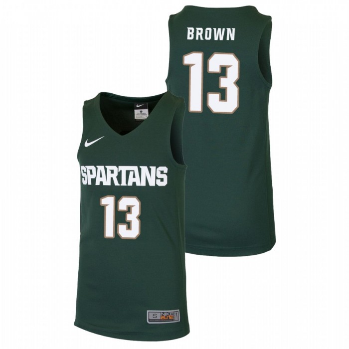 Youth Michigan State Spartans College Basketball Green Gabe Brown Replica Jersey