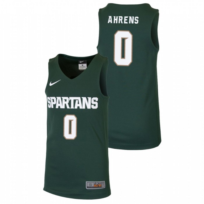Youth Michigan State Spartans College Basketball Green Kyle Ahrens Replica Jersey