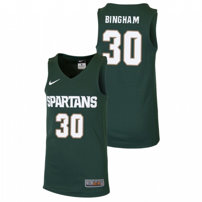 Youth Michigan State Spartans College Basketball Green Marcus Bingham Jr. Replica Jersey