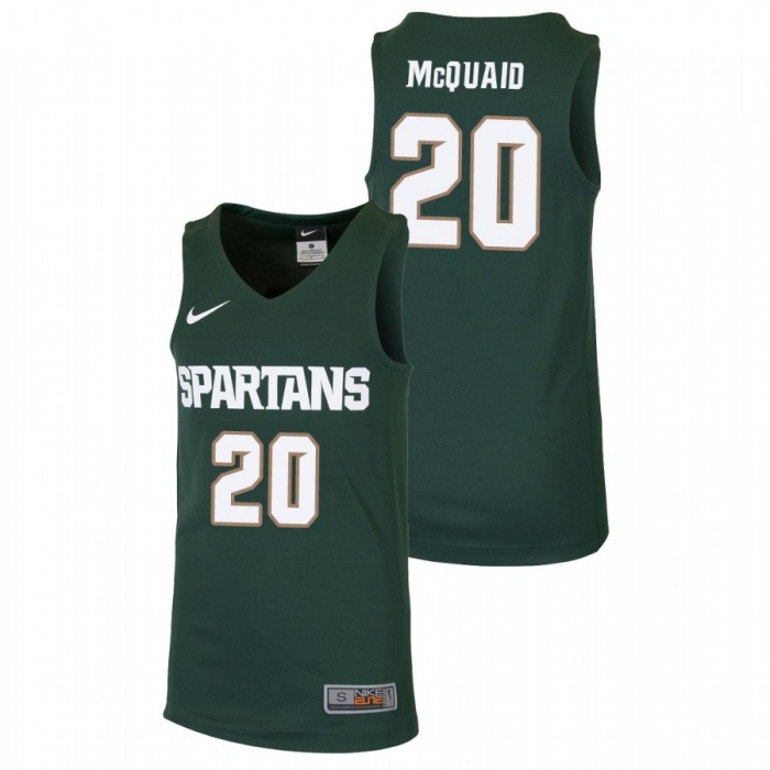 Youth Michigan State Spartans College Basketball Green Matt McQuaid Replica Jersey