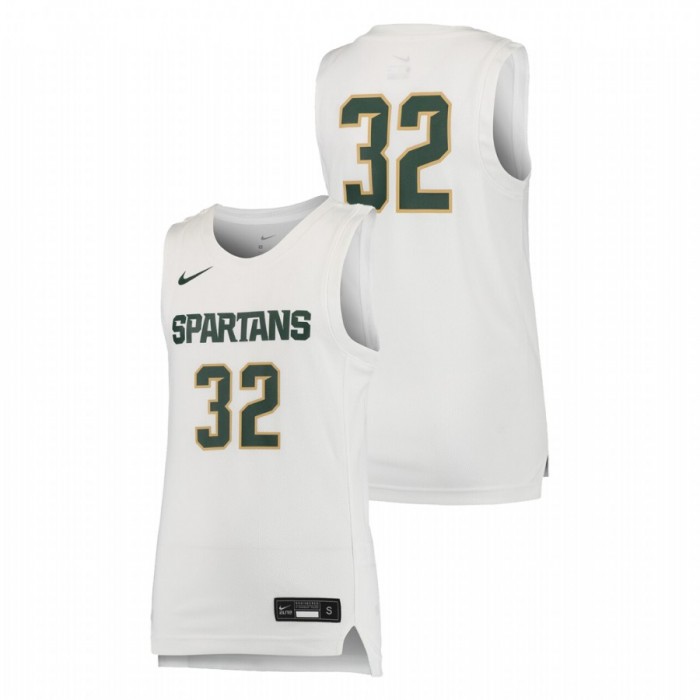Youth Michigan State Spartans White Replica Jersey