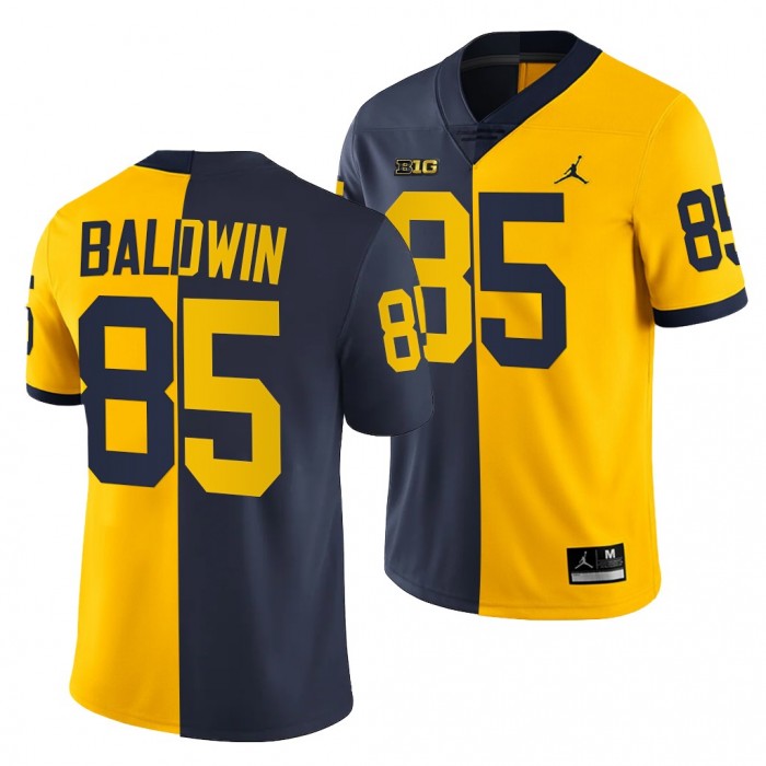 2021-22 Michigan Wolverines Daylen Baldwin Split Edition Jersey Navy Maize