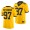 Michigan Wolverines Aidan Hutchinson Jersey Game College Football For Men Jersey-Yellow
