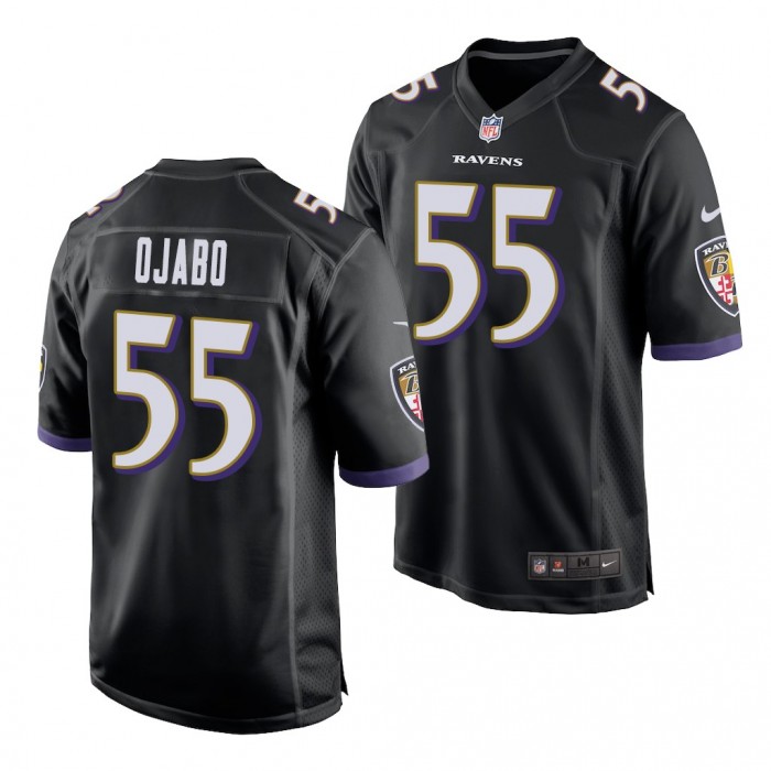 David Ojabo Baltimore Ravens 2022 NFL Draft Black Men Game Jersey Michigan Wolverines