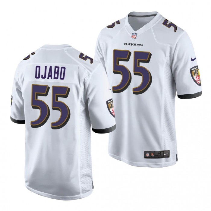 David Ojabo Baltimore Ravens 2022 NFL Draft White Men Game Jersey Michigan Wolverines