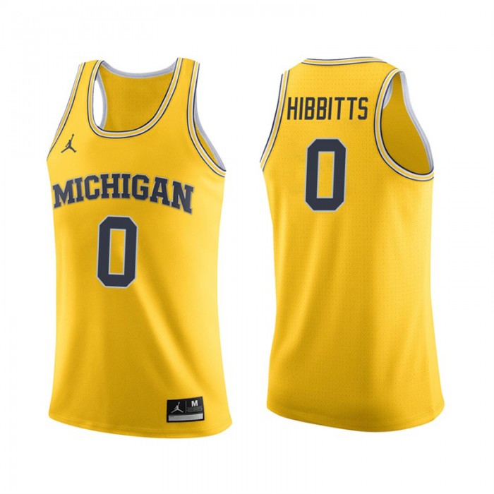 Michigan Wolverines Basketball Maize College Brent Hibbitts Jersey