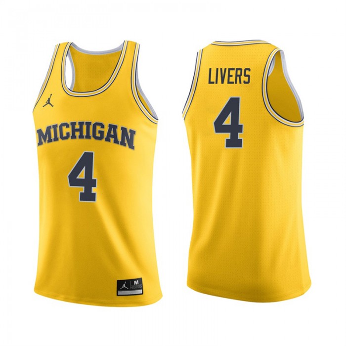 Michigan Wolverines Basketball Maize College Isaiah Livers Jersey