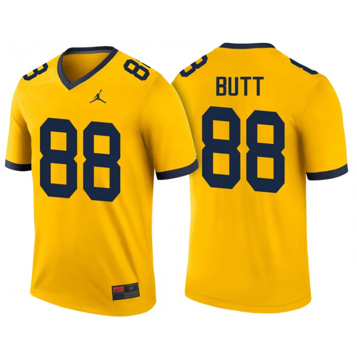 Male Jake Butt Michigan Wolverines Maize College Football Player Color Rush Game Performance Jersey