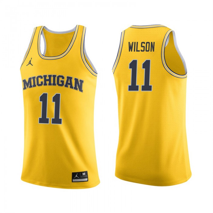 Michigan Wolverines Basketball Maize College Luke Wilson Jersey