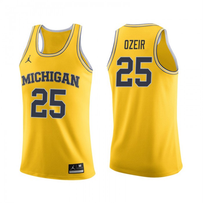 Michigan Wolverines Basketball Maize College Naji Ozeir Jersey