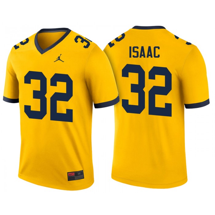 Male Ty Isaac Michigan Wolverines Maize College Football Player Color Rush Game Performance Jersey