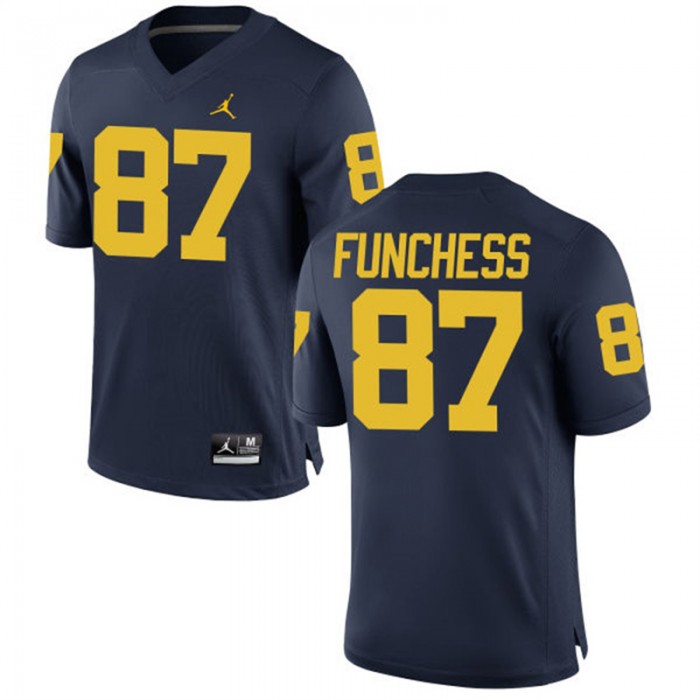 Male Michigan Wolverines Dominique Funchess Navy NCAA Alumni Football Game Jersey
