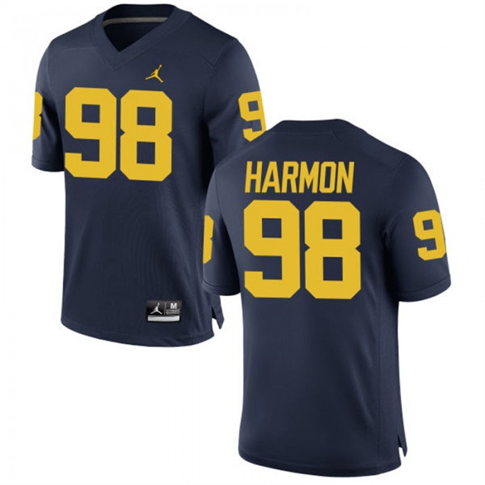 Male Michigan Wolverines Tom Harmon Navy NCAA Alumni Football Game Jersey