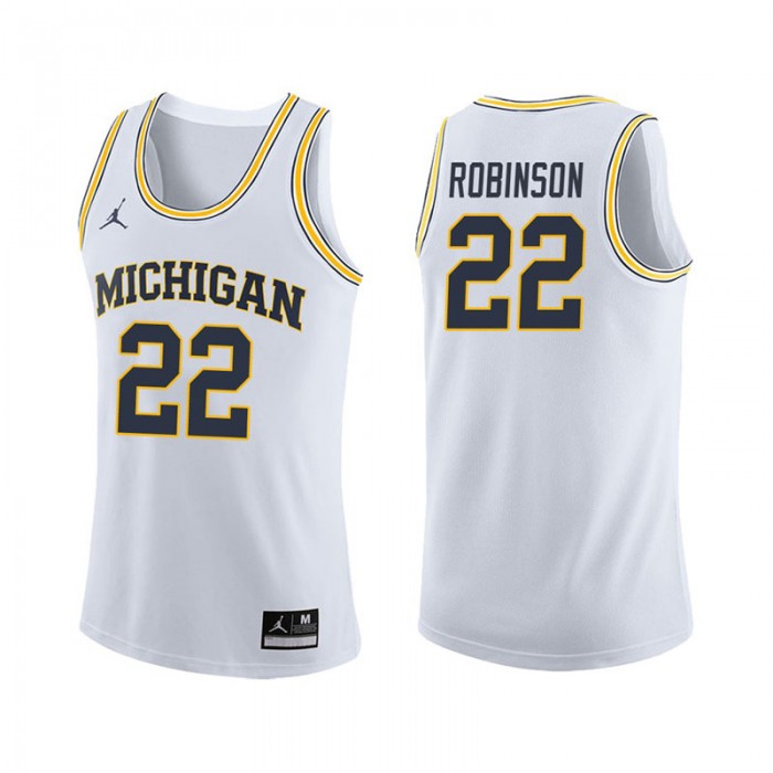 Michigan Wolverines Basketball White College Duncan Robinson Jersey