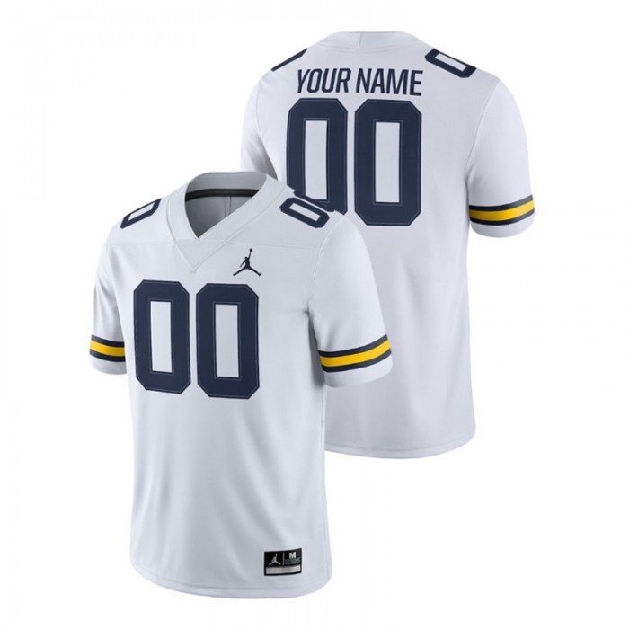 Custom For Men Michigan Wolverines White College Football 2018 Game Jersey