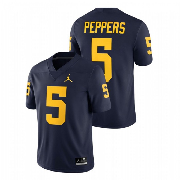 Jabrill Peppers For Men Michigan Wolverines Navy Game Alumni Player Jersey