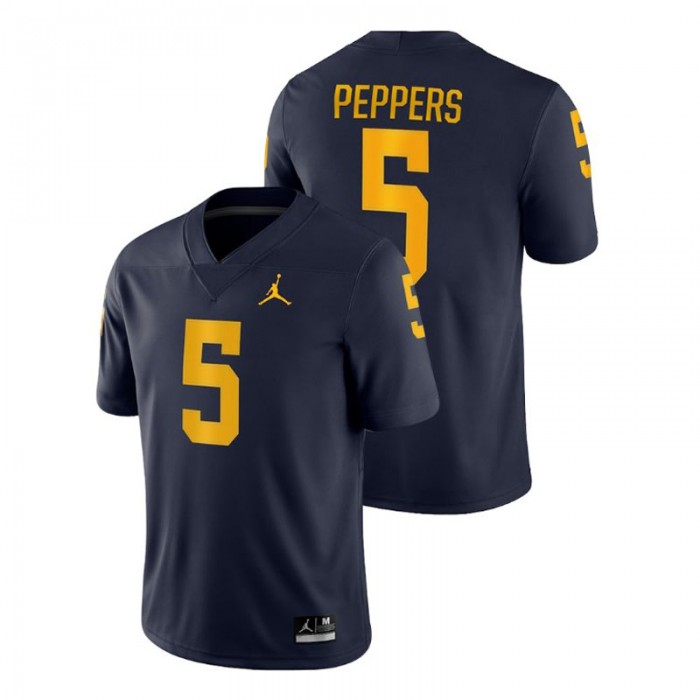 Jabrill Peppers For Men Michigan Wolverines Navy Game College Football Jersey