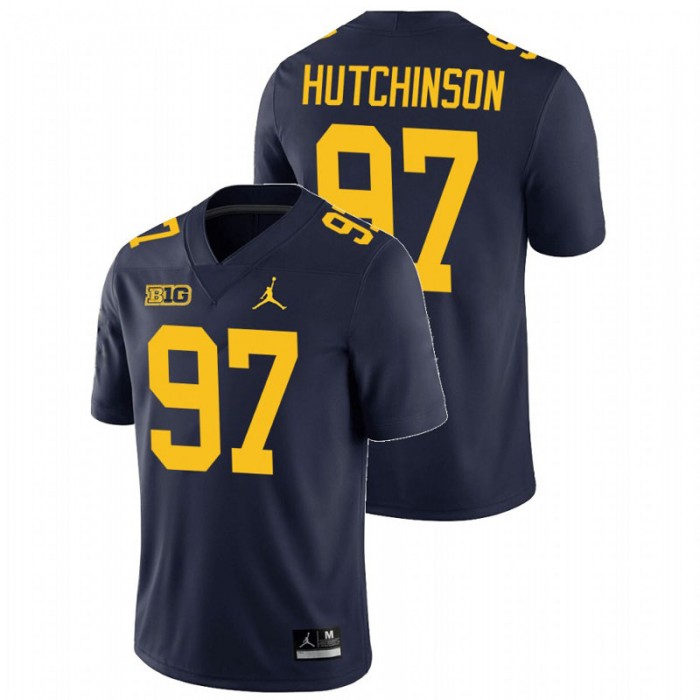 Aidan Hutchinson Michigan Wolverines College Football Home Game Yellow Jersey For Men