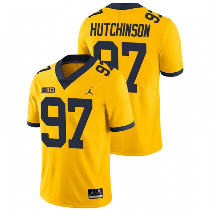 Aidan Hutchinson Michigan Wolverines Game Yellow College Football Jersey