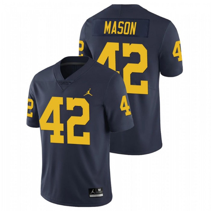 Michigan Wolverines Ben Mason Limited Football Jersey For Men Navy