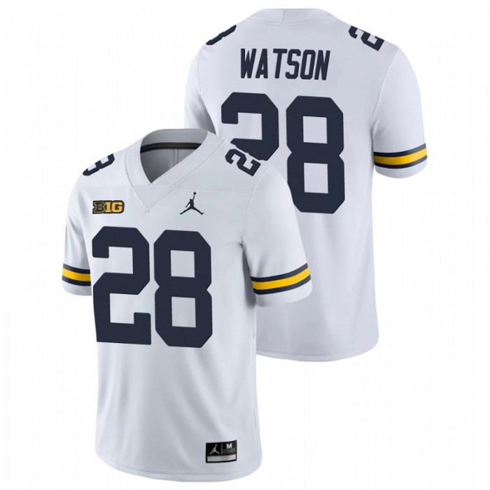 Brandon Watson Michigan Wolverines College Football White Game Jersey
