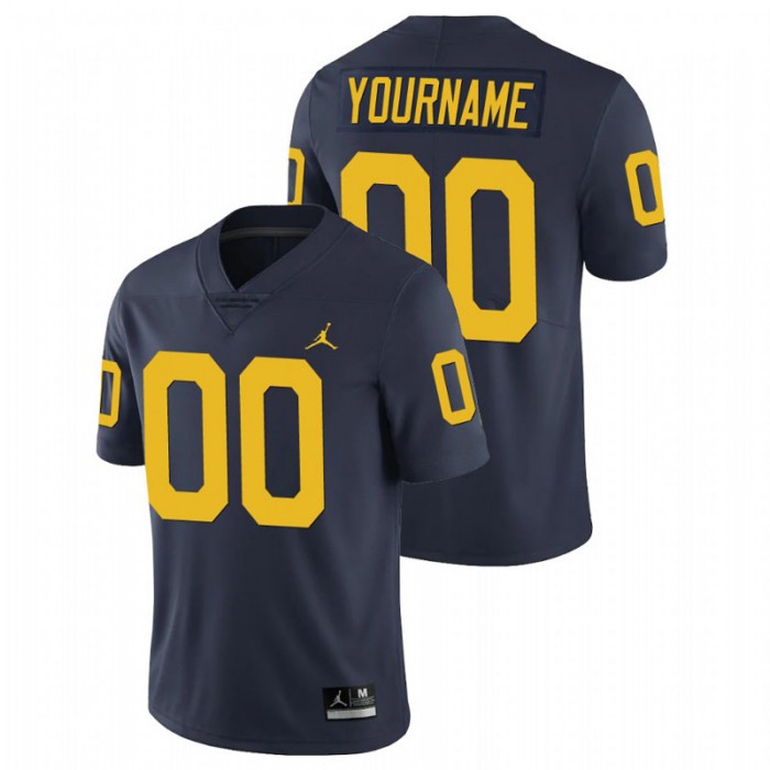 Michigan Wolverines Custom Limited Football Jersey For Men Navy