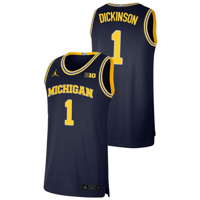 Michigan Wolverines Hunter Dickinson Jersey Basketball Navy Limited For Men