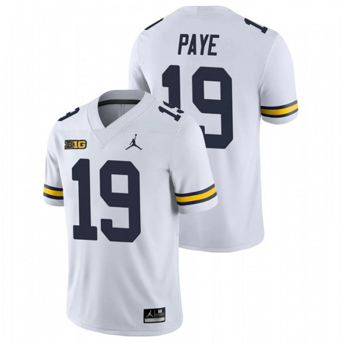 Michigan Wolverines Kwity Paye Game College Football Jersey For Men White