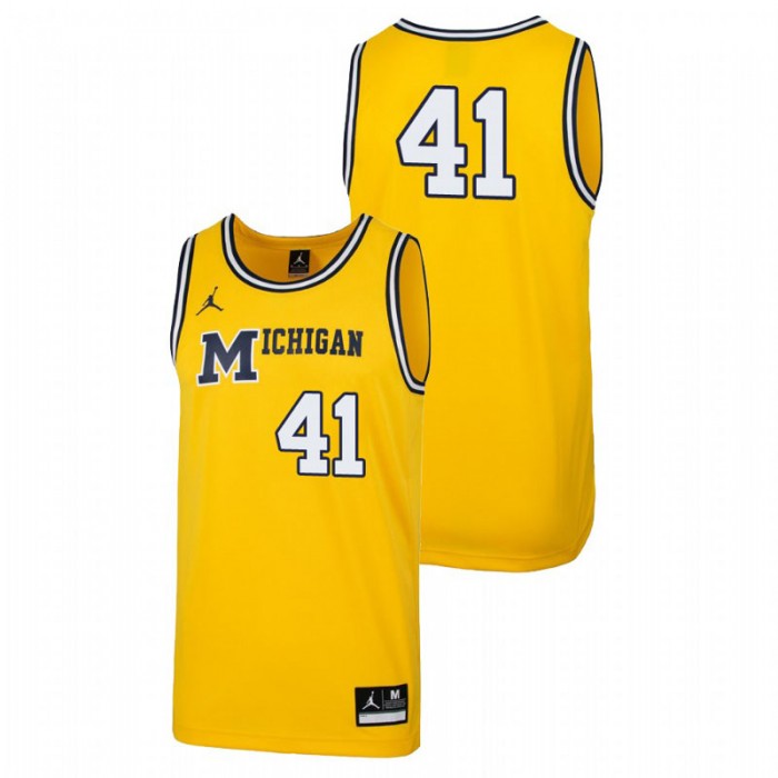 Michigan Wolverines 1989 Throwback College Basketball Maize Replica Jersey