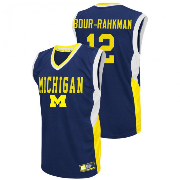 Michigan Wolverines College Basketball Blue Muhammad-Ali Abdur-Rahkman Fadeaway Jersey
