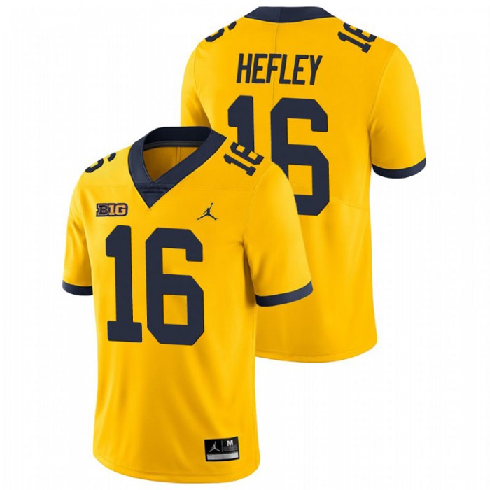 Ren Hefley Michigan Wolverines Game Yellow College Football Jersey