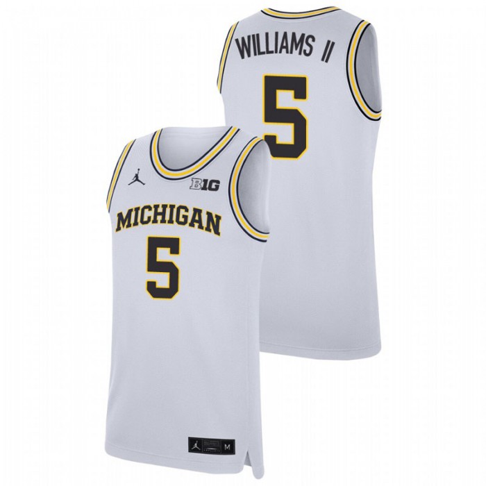 Michigan Wolverines Replica Terrance Williams II College Basketball Jersey White For Men
