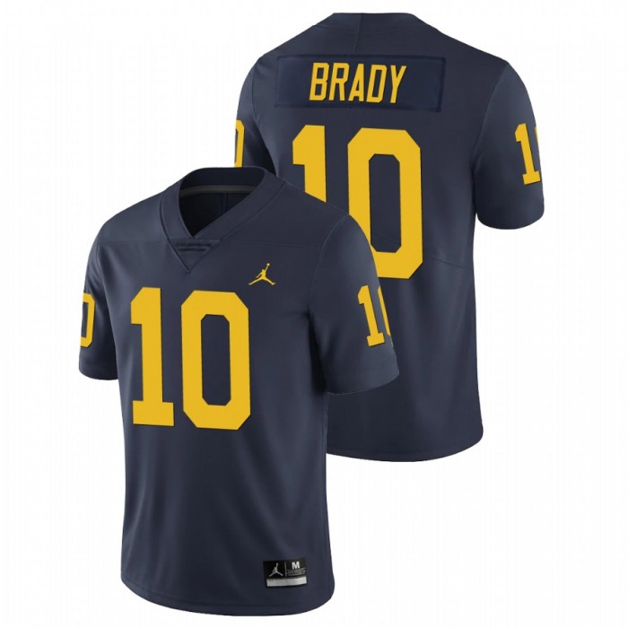 Michigan Wolverines Tom Brady Limited Football Jersey For Men Navy