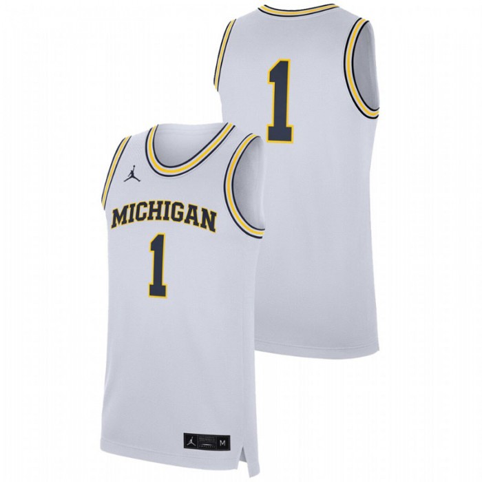 Men's Michigan Wolverines White Replica Jersey