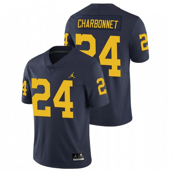 Michigan Wolverines Zach Charbonnet Limited Football Jersey For Men Navy