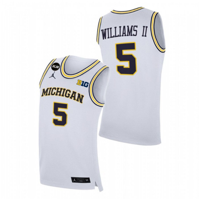 Michigan Wolverines Terrance Williams II College Basketball BLM Jersey White Men
