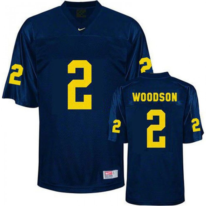 Michigan Wolverines #2 Charles Woodson Blue Football For Men Jersey