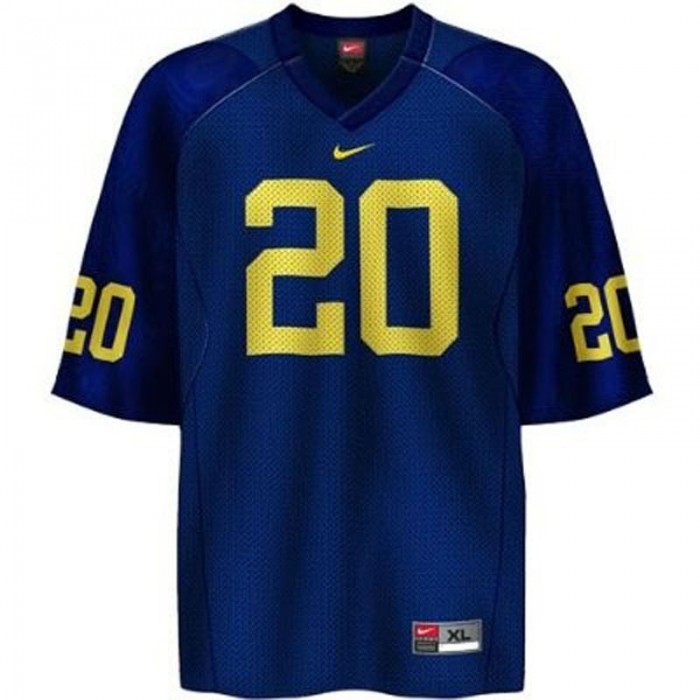 Michigan Wolverines #20 Mike Hart Blue Football For Men Jersey