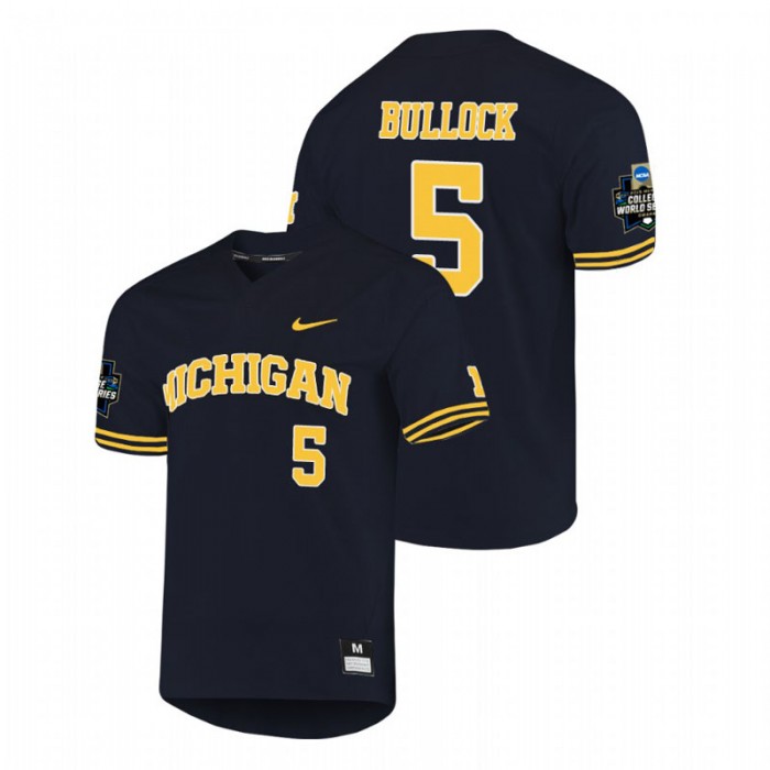 Michigan Wolverines Christan Bullock Navy 2019 World Series Jersey