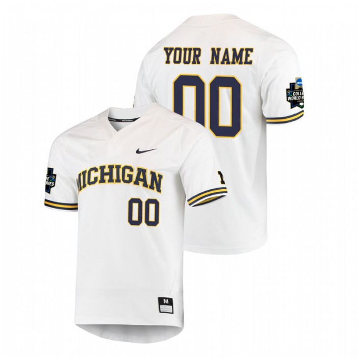Michigan Wolverines Custom White 2019 World Series Jersey