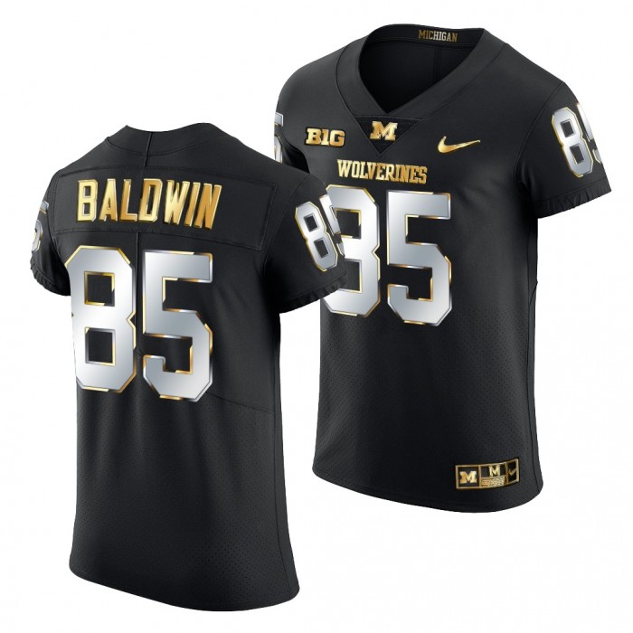 Michigan Wolverines Daylen Baldwin Jersey Black Golden Edition