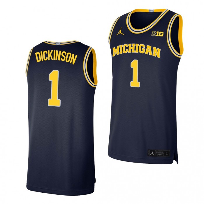 Hunter Dickinson #1 Michigan Wolverines Limited Basketball Jersey-Navy