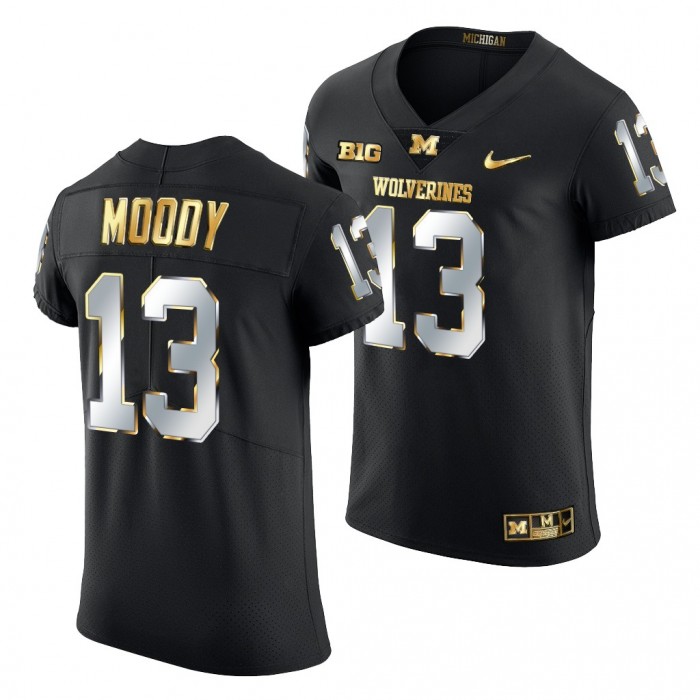 Michigan Wolverines Jake Moody Jersey Black Golden Edition